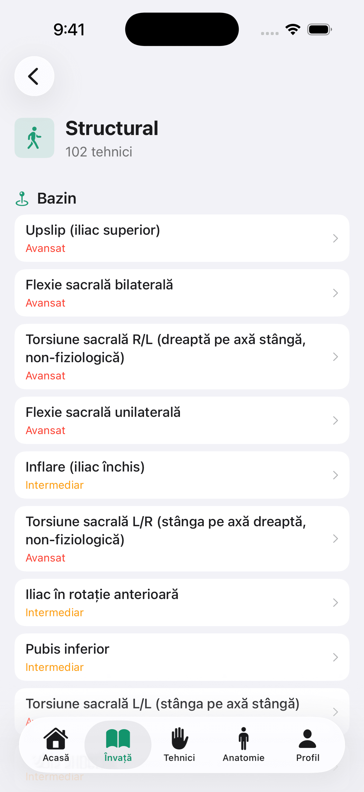 Structural techniques screen